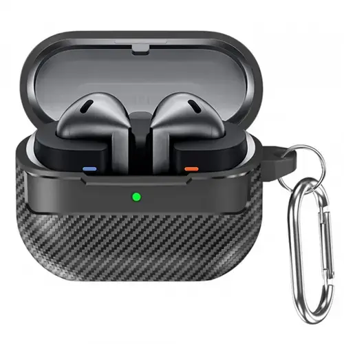 Husa Techsuit CarbonFiber pentru Samsung Galaxy Buds3 FE / Buds3 Pro / Buds3 (Negru)