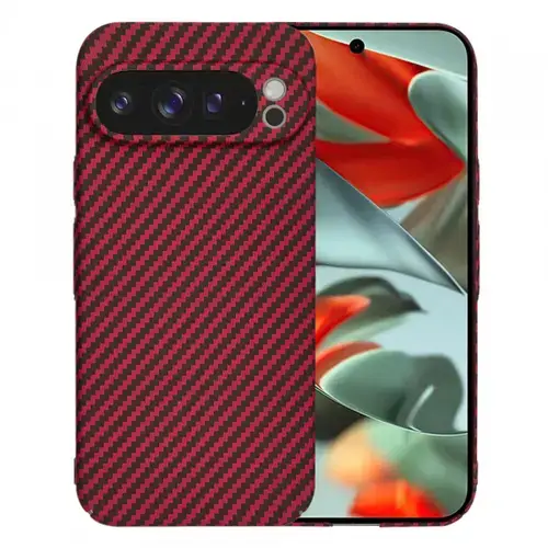 Husa Techsuit Carbonite FiberShell pentru Google Pixel 9 Pro XL, Rosu