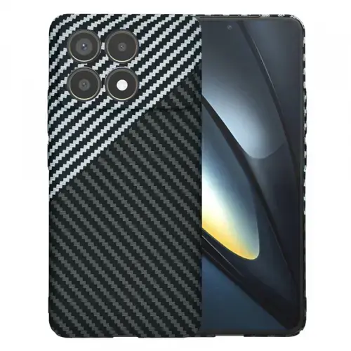 Husa Techsuit Carbonite FiberShell pentru Poco F6 Pro, Gri