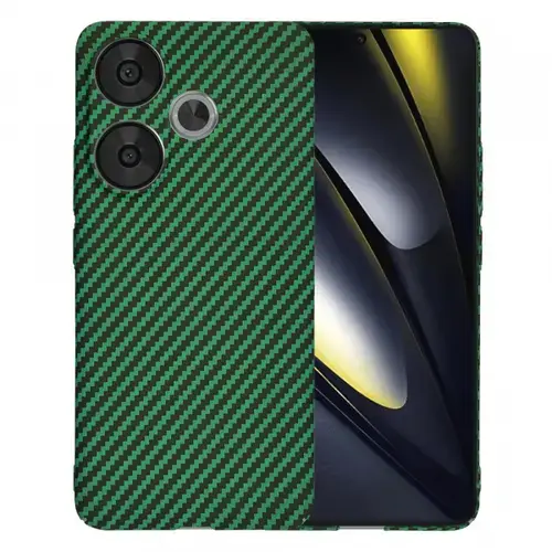 Husa Techsuit Carbonite FiberShell pentru Poco F6, Verde