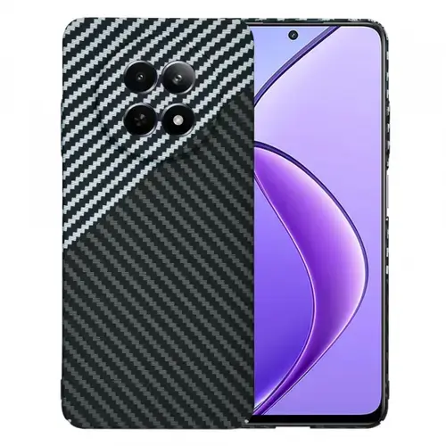 Husa Techsuit Carbonite FiberShell pentru Realme 12x / 12, Negru/Gri
