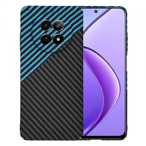 Husa Techsuit Carbonite FiberShell pentru Realme 12x / 12, Negru/Albastru
