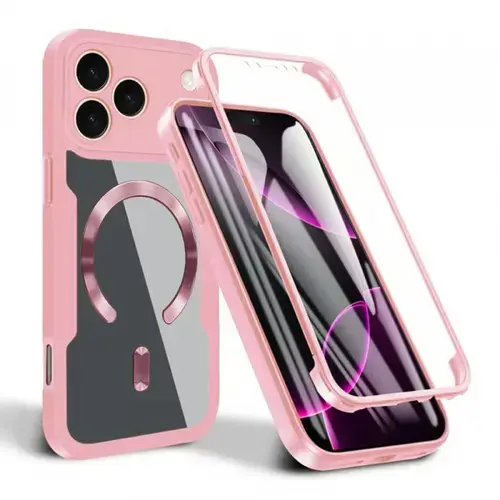 Husa Techsuit ColorVerse 360 MagSafe pentru Apple iPhone 17 Pro Max, Roz