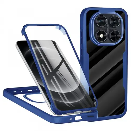 Husa Techsuit ColorVerse 360 pentru Xiaomi Redmi Note 14 Pro+ 5G / Note 14 Pro 5G / Poco X7 (Transparent/Albastru)