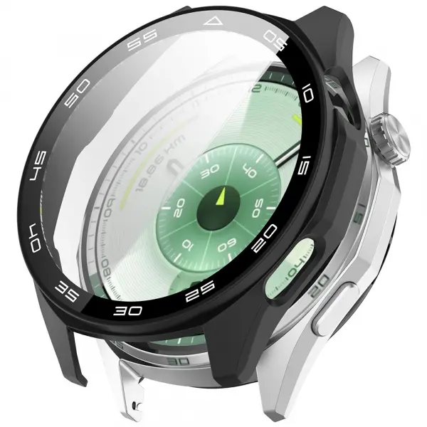 Husa Techsuit Defense360 Pro Bezel pentru Huawei Watch GT 6 46mm, Neagra