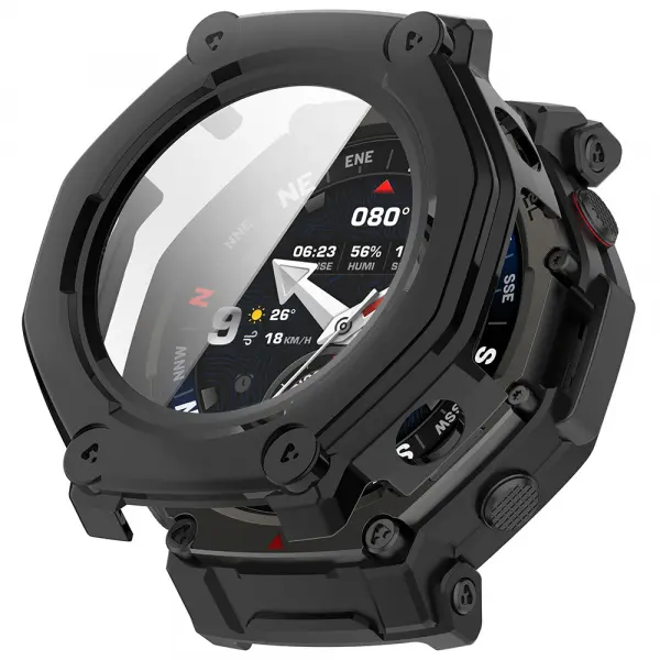 Husa Techsuit Defense360 Pro pentru Amazfit T-Rex 3 Pro 48mm, Neagra