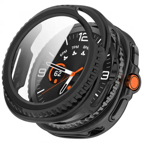 Husa Techsuit Defense360 Pro pentru Samsung Galaxy Watch8 Classic, Neagra