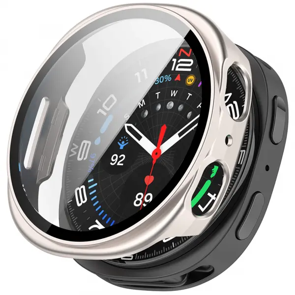 Husa Techsuit Defense360 Pro pentru Samsung Galaxy Watch9 / Watch8 44mm, Argintie Perlat
