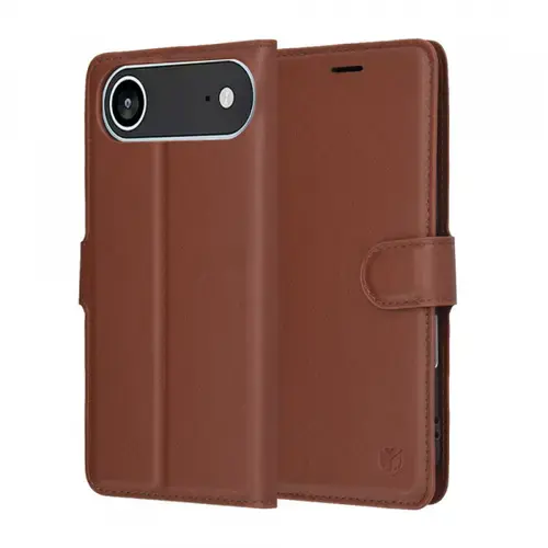 Husa Techsuit Leather Folio pentru Apple iPhone Air, Maro