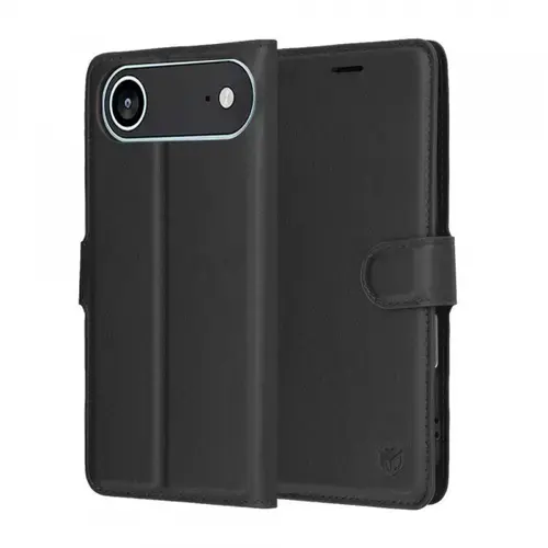 Husa Techsuit Leather Folio pentru Apple iPhone Air, Neagra