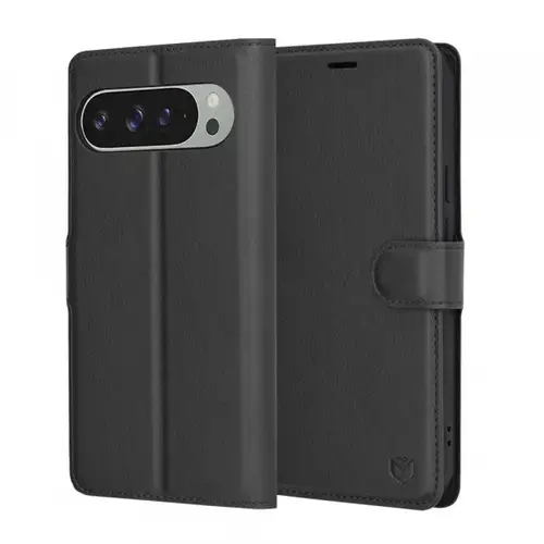 Husa Techsuit Leather Folio pentru Google Pixel 9 Pro XL, Neagra