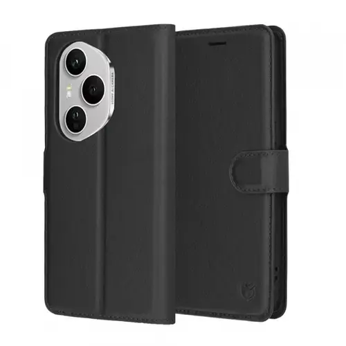 Husa Techsuit Leather Folio pentru Honor 400 Pro, Neagra