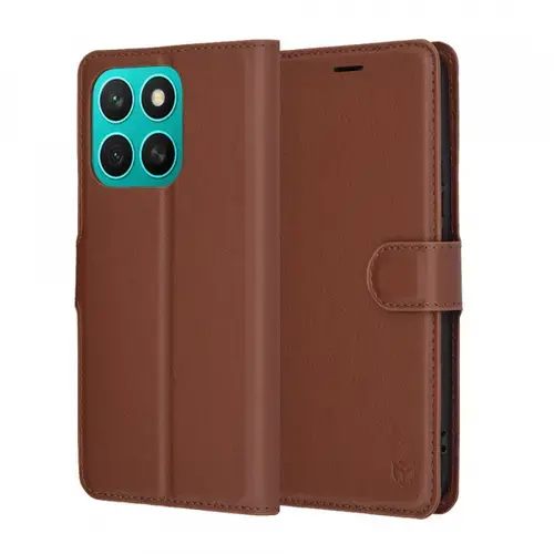 Husa Techsuit Leather Folio pentru Honor X8c, Maro