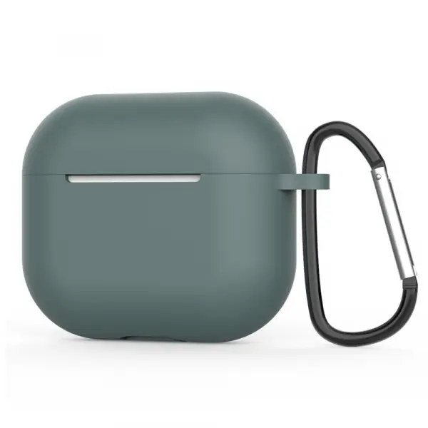 Husa Techsuit Silicone pentru Apple AirPods 4, Verde Inchis