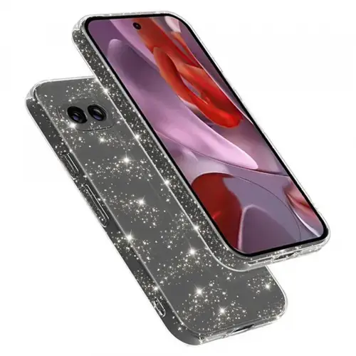 Husa Techsuit SparkleSkin pentru Google Pixel 9a, Transparenta