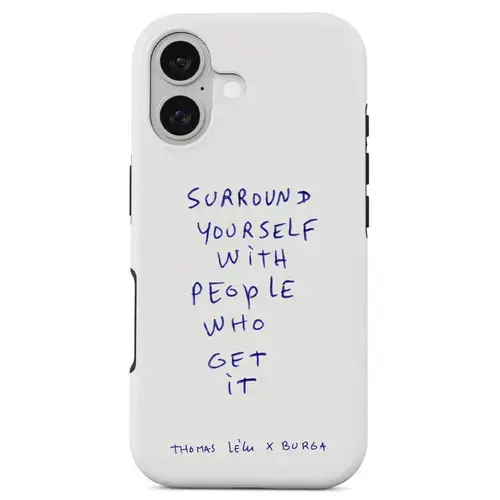 Husa telefon Burga Dual Layer Magsafe Get it pentru Apple iPhone 17 (Alb)