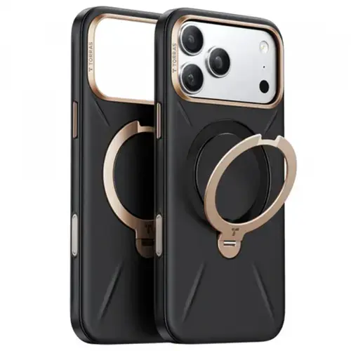 Husa Torras QPRO Leather MagSafe pentru Apple iPhone 17 Pro Max, Neagra
