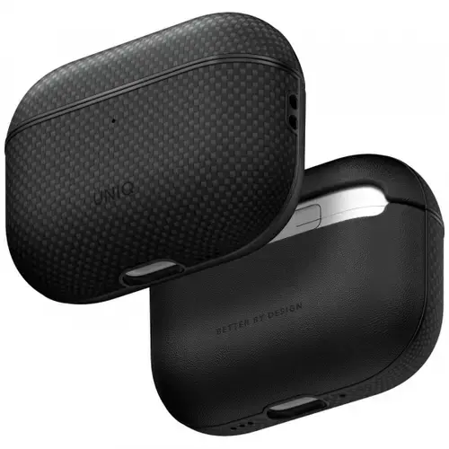 Husa UNIQ Keva Prime pentru Apple AirPods Pro 3, Neagra