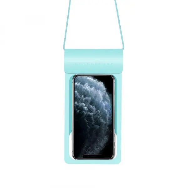 Husa Universala Waterproof pentru Telefon max. 6.8inch, Techsuit, TWC1, Turcoaz