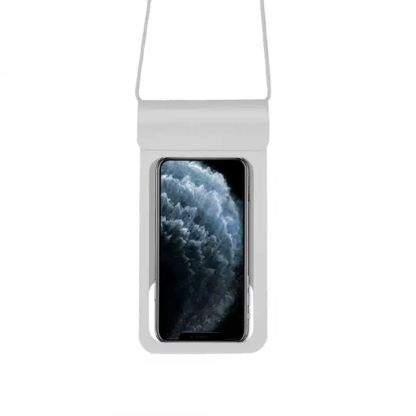 Husa Universala Waterproof pentru Telefon max. 6.8inch, Techsuit, TWC1, Argintie
