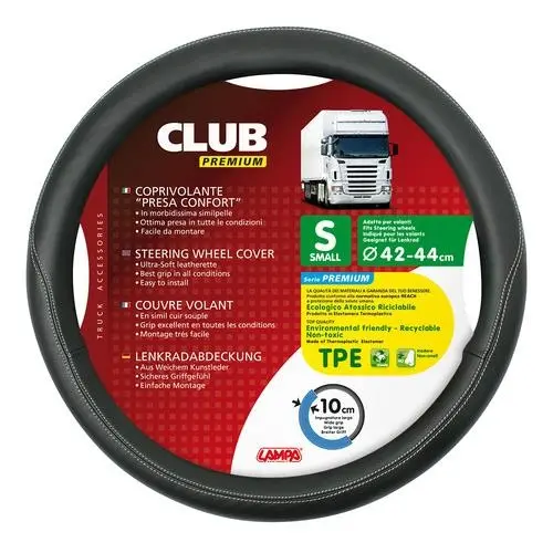 Husa volan Lampa Club Premium, 42 44 cm, Negru