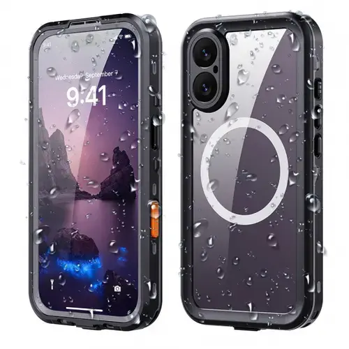 Husa Waterproof pentru Apple iPhone 17, ShellBox, Neagra