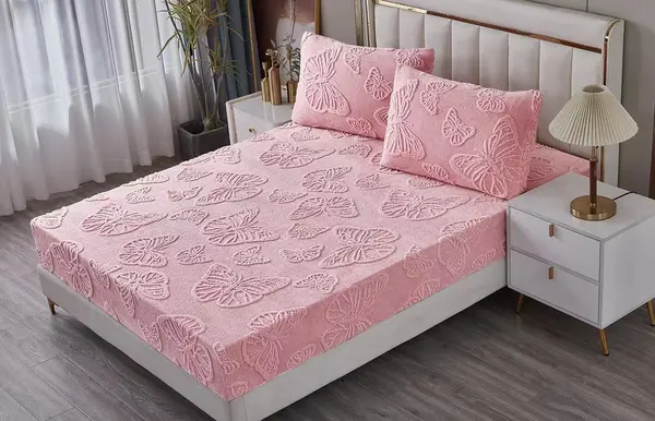 Huse de saltea cocolino cu 2 fete perne, fluture 3D