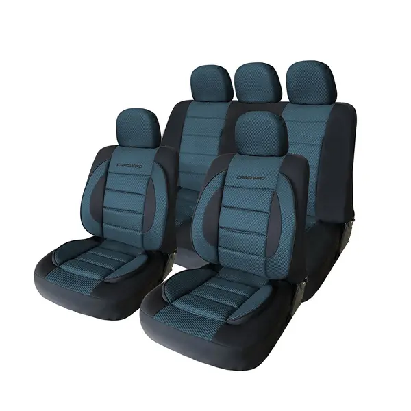 Huse Universale Premium Cu Burete Pentru Scaune Auto Albastru+Negru