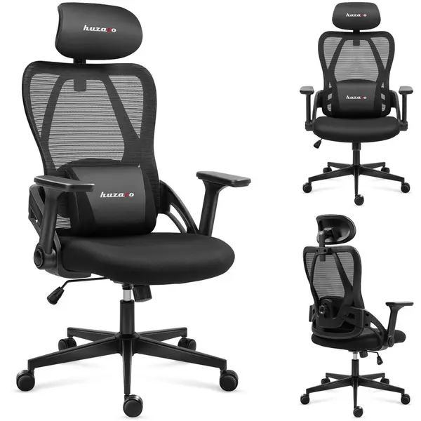 Huzaro Scaun gaming Huzaro Combat 2.7, cotiere reglabile 3D, suport lombar ajustabil, dimensiuni ajustabile, Negru