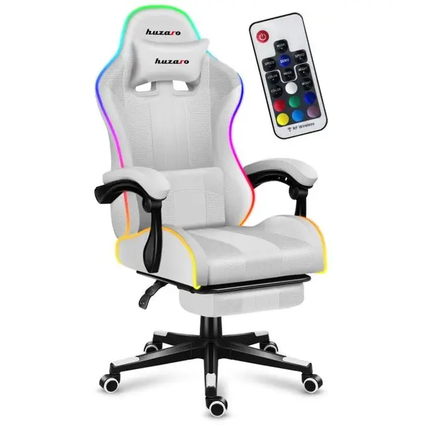 Huzaro Scaun gaming HUZARO FORCE 4.7, RGB, ALB