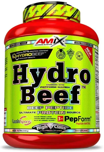 HydroBeef, ciocolată cu arahide și caramel, 2000 g, Amix