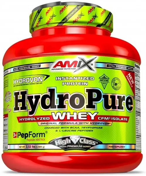 HydroPure Whey, ciocolată dublă, 1600 g, Amix