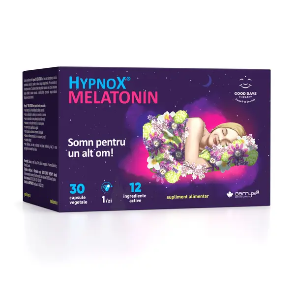 HypnoX Melatonin + Triptofan + Complex Natural, 30 capsule vegetale, Good Days Therapy