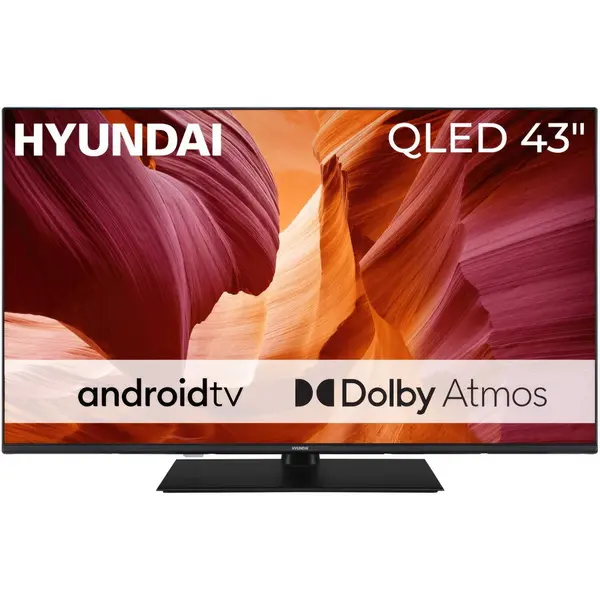 Hyundai Televizor Smart Hyundai QLX43850G, QLED, 43, 109 cm, 4K Android, Dolby Atmos, Dolby Vision, HDMI 2.1, Negru