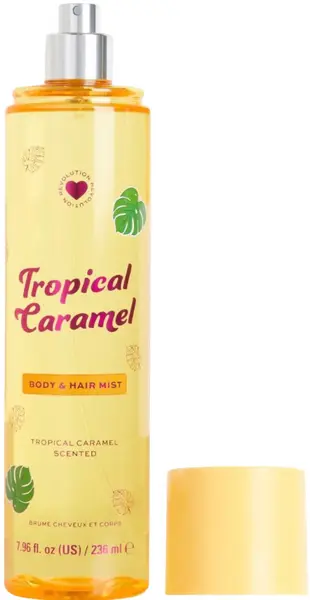 I Heart Revolution Spray parfumat pentru păr și corp Tropical Caramel, 236 ml