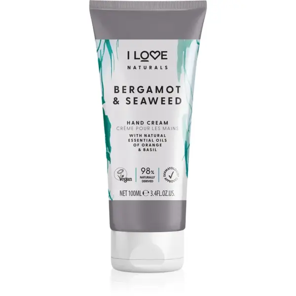 I Love Naturals Bergamot & Seaweed cremă naturală de mâini 100 ml