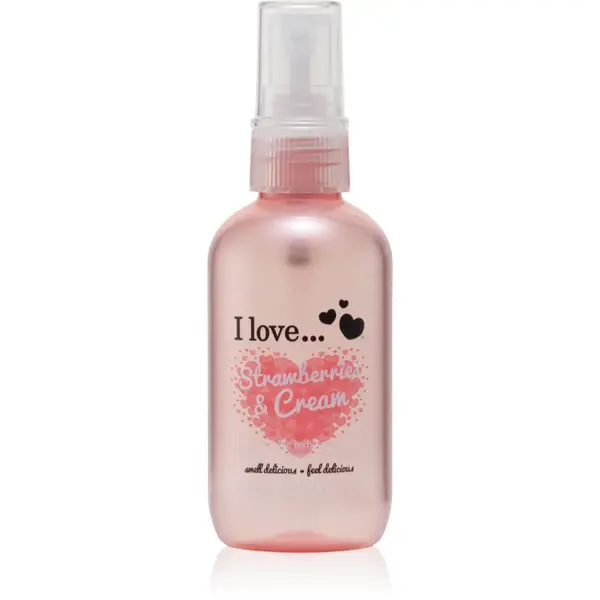 I Love Strawberries & Cream spray de corp racoritor pentru femei 100 ml