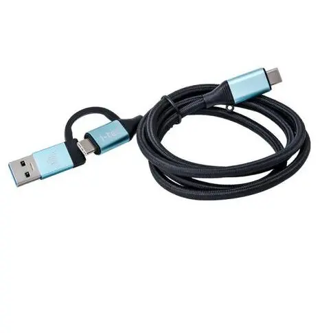 I-TEC Cablu de date i-tec USB-C - USB-C + USB-A, 1m, Negru-Albastru