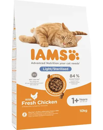 IAMS for Vitality Hrana uscata pentru pisici sterilizate, cu pui 10 kg
