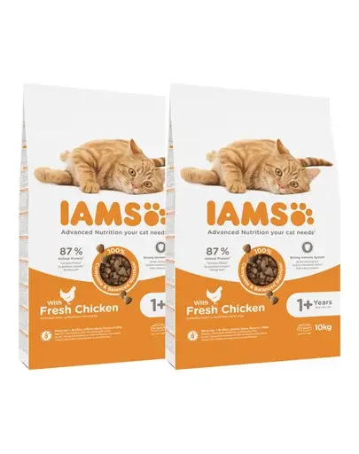 IAMS for Vitality pentru pisici adulte cu pui proaspat 20 kg (2 x 10 kg)
