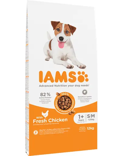 IAMS ProActive Health Adult Small & Medium Breed Chicken 12 kg hrana caine talie mica si medie