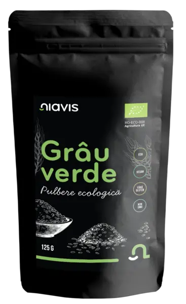 Iarba de grau Pulbere ecologica, 125g, Niavis