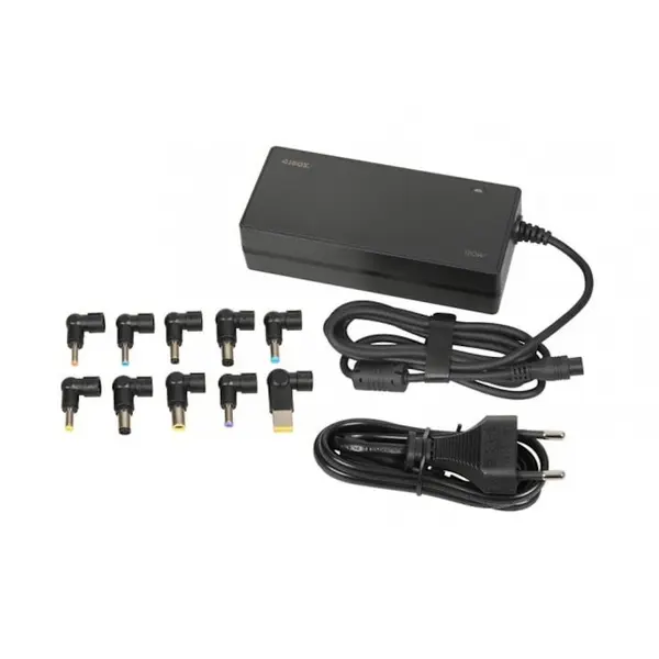 IBOX Incarcator laptop iBOX, 120W, negru, 137x59x35mm, 10 conectori
