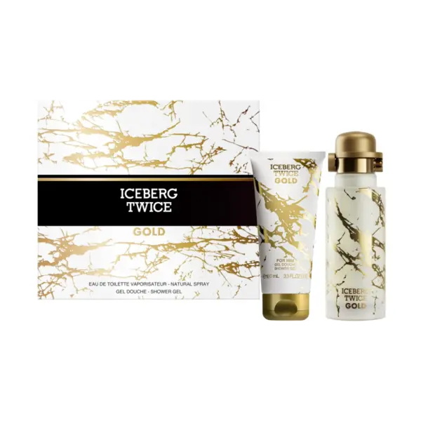 Iceberg Twice Gold Set cadou pentru bărbați Volum EDT 125 ml + 100 ml gel de duș