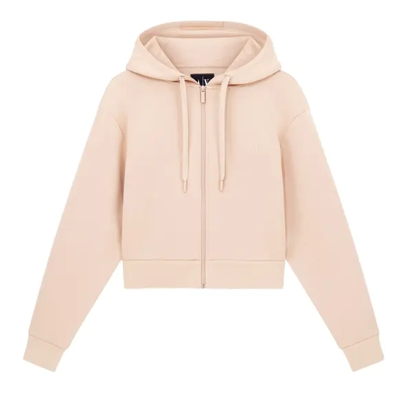 Icon cropped hoodie sound sand L