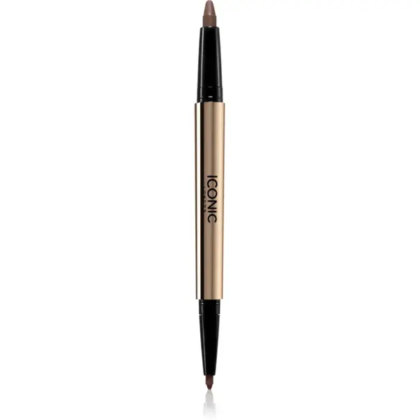 ICONIC London Smokey Eye Duo Kajal creion dermatograf cu doua capete culoare Chocolate Brown 0.85 g