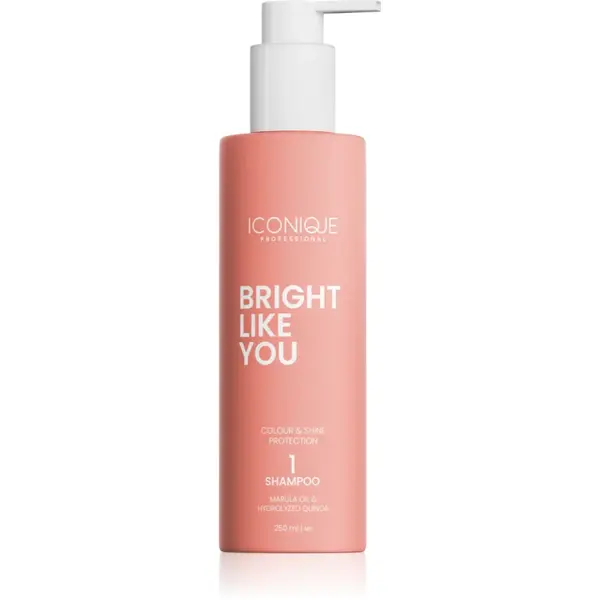 ICONIQUE Professional BRIGHT LIKE YOU Colour & Shine Protection Shampoo șampon regenerator pentru păr vopsit 250 ml