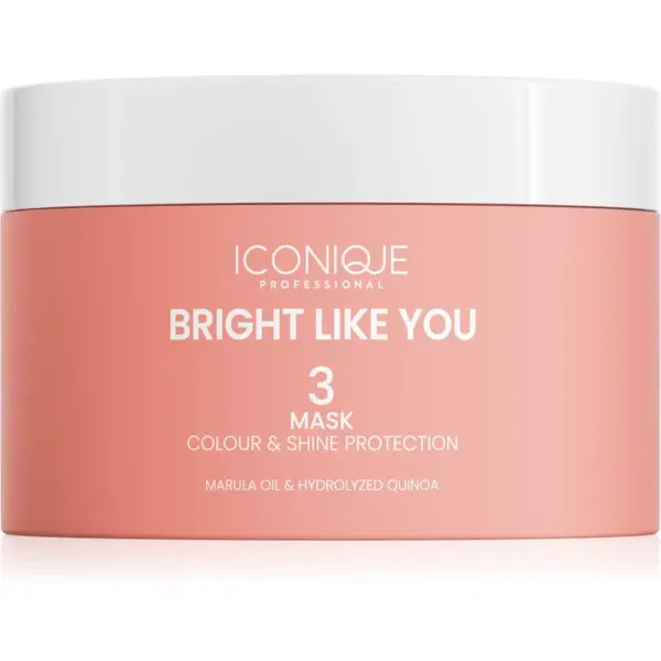 ICONIQUE Professional BRIGHT LIKE YOU Colour & Shine Protection Mask mască protectoare cu efect regenerator pentru păr vopsit 200 ml