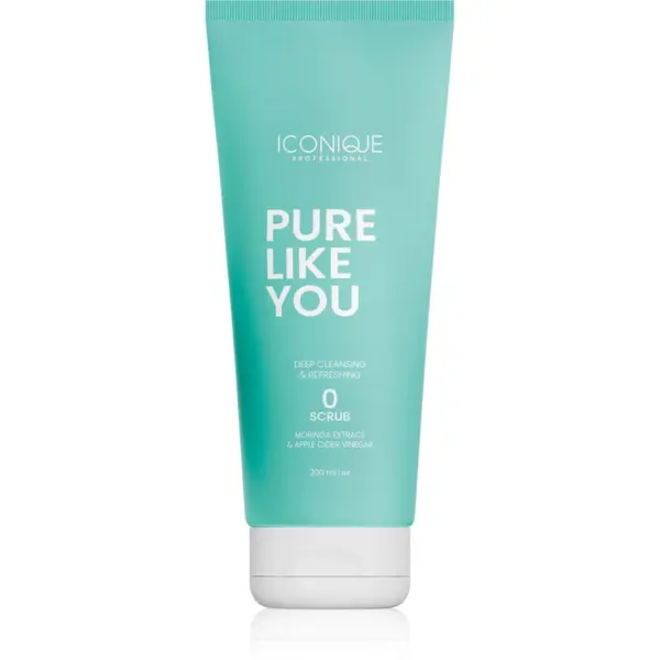 ICONIQUE Professional PURE LIKE YOU Deep Cleansing & Refreshing Scrub exfoliant de curățare pentru un scalp seboreic 200 ml