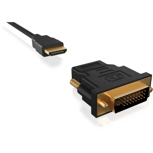 ICYBOX ADAPTOR video Icy Box, DVI-D la HDMI, PVC, Negru, IB-AC552